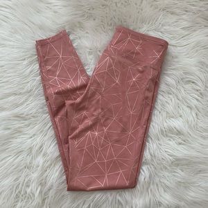 Pink Geometric Workout Leggings